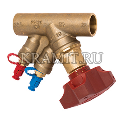 Балансировочный клапан STAD-C, без дренажа, DN40, соединение под пайку, PN20, AMETAL, 52153040